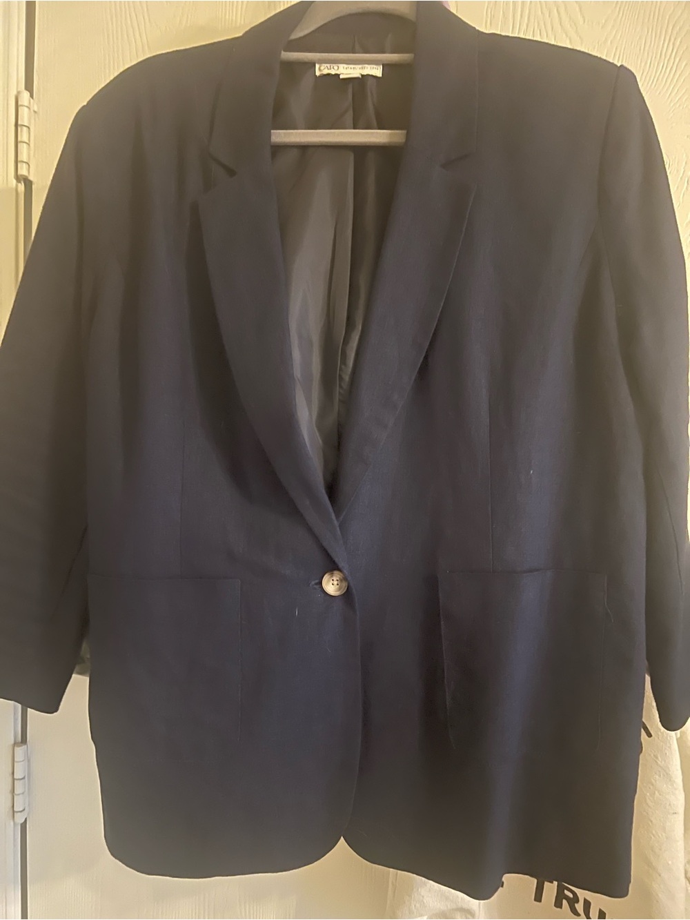Cato Navy Single-Button Blazer with Notched Lapel